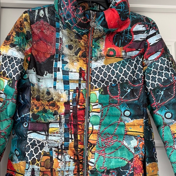 Simply Art by Dolcezza NWT artsy light quilted paffer jacket size S. - Picture 5 of 14